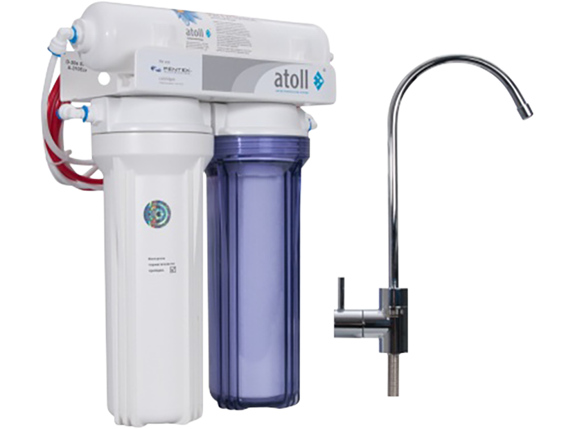 Фильтр проточный Atoll D-30s STD трехступенчатый под мойку с краном A-313E