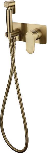 Гигиенический душ встраиваемый Boheme Spectre со смесителем бронза матовая 457-BR