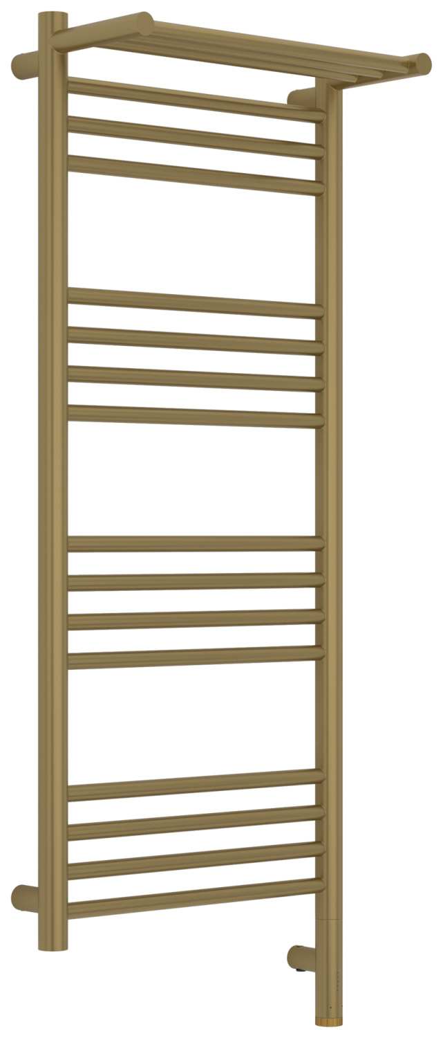 Полотенцесушитель электрический Сунержа Богема 3.1 с 1 полкой 400x1000 мм правый золотой шелк матовый 32-6007-1040