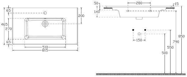 Раковина мебельная Allen Brau Fantasy 82 см белый 4.11012.20