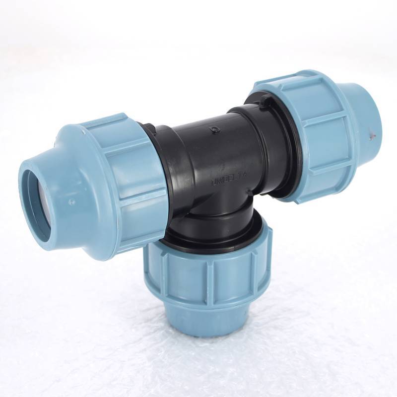 Тройник обжимной для ПНД труб Unidelta 40 мм 1005040000
