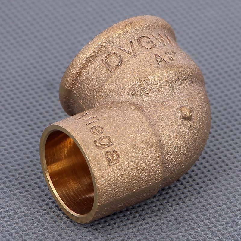 Угол 90° бронзовый Viega 94090G пайка-ВР 22x3/4 107581