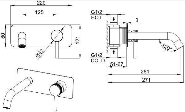 Смеситель для раковины Allen Brau Priority встраиваемый никель 5.31003-BN