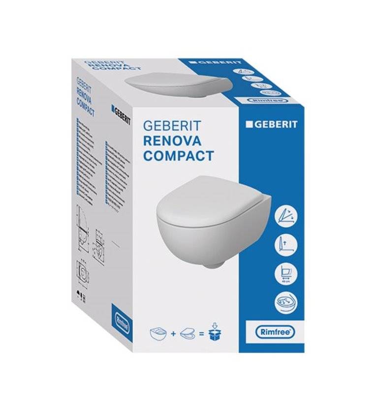 Унитаз подвесной Geberit Renova Compact 48х35 см 206145000