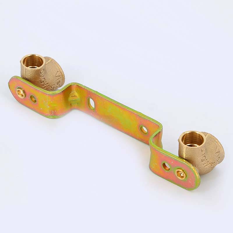 Водорозетка двойная Viega 15х1/2 под пайку с изогнутым держателем 101091