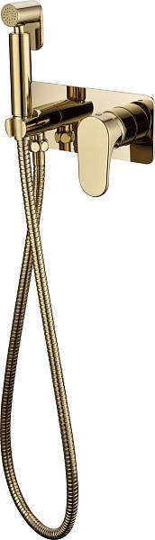 Гигиенический душ встраиваемый Boheme Spectre со смесителем золото 457-G