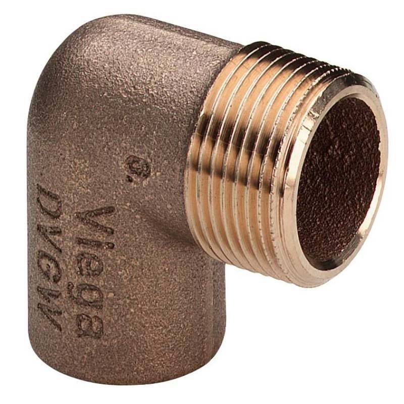 Угол 90° бронзовый Viega пайка-НР 18х3/4 133108