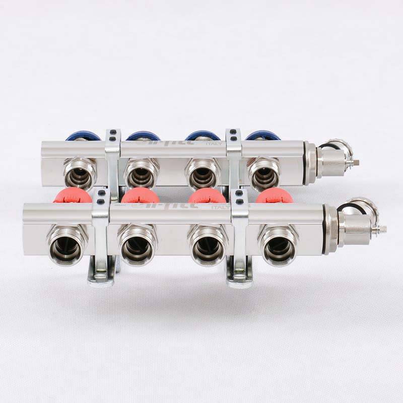 Коллекторная группа с балансировочными и термостатическими вентилями UNI-FITT 1x3/4 EK 4 выхода 441E4304