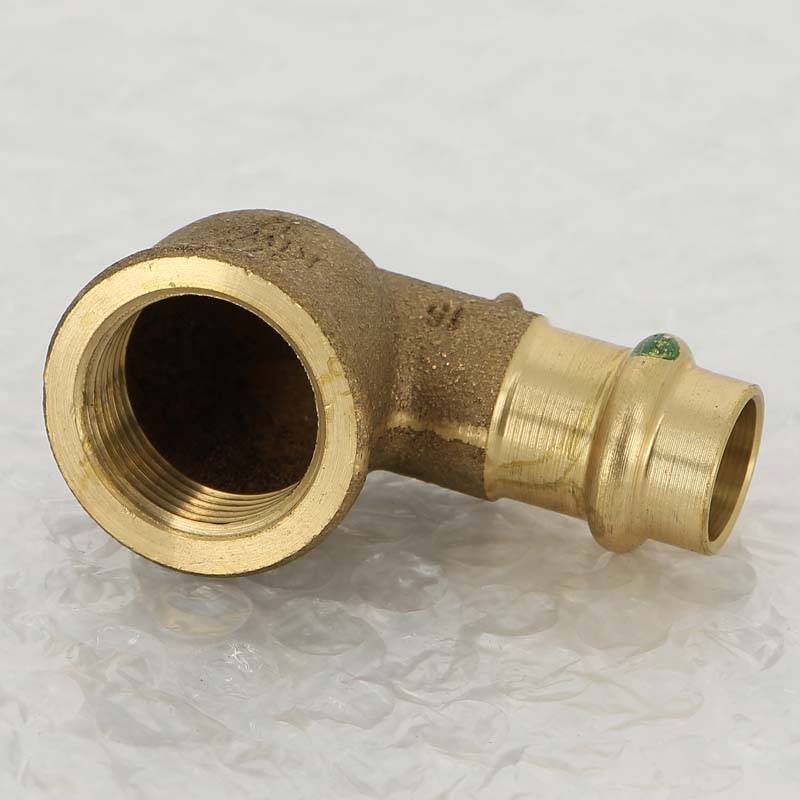 Угол 90° пресс-В бронзовый Viega Sanpress 15х3/4 314385