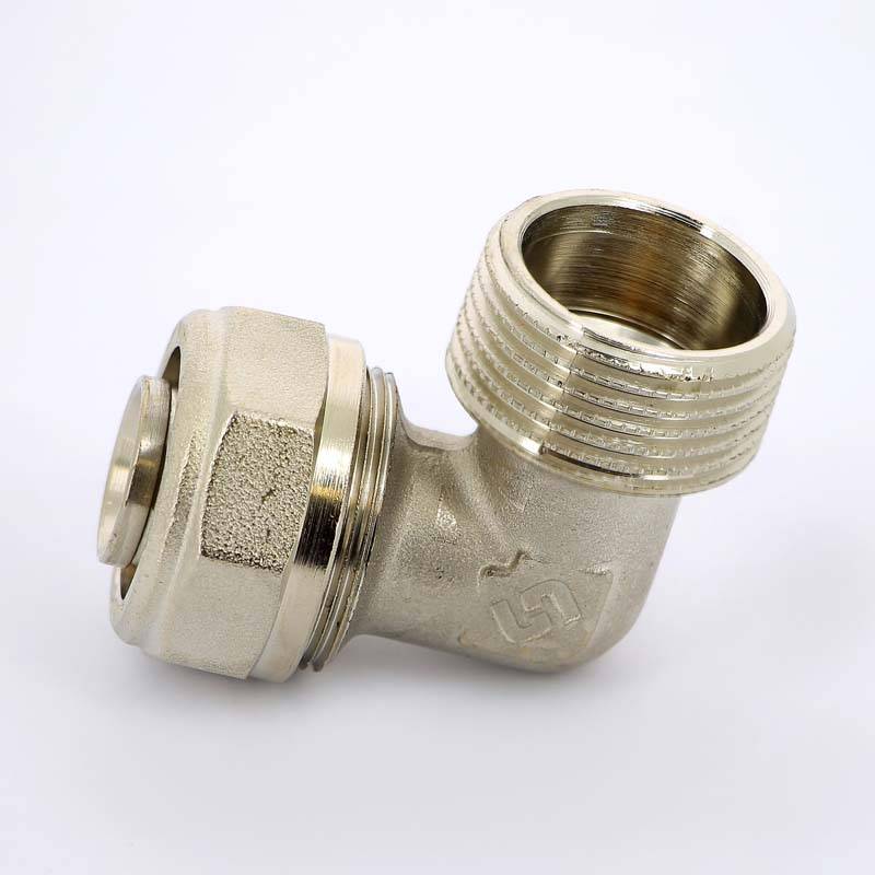 Угол обжимной никелированный Uni-Fitt 26х1 наружная резьба 665N8400