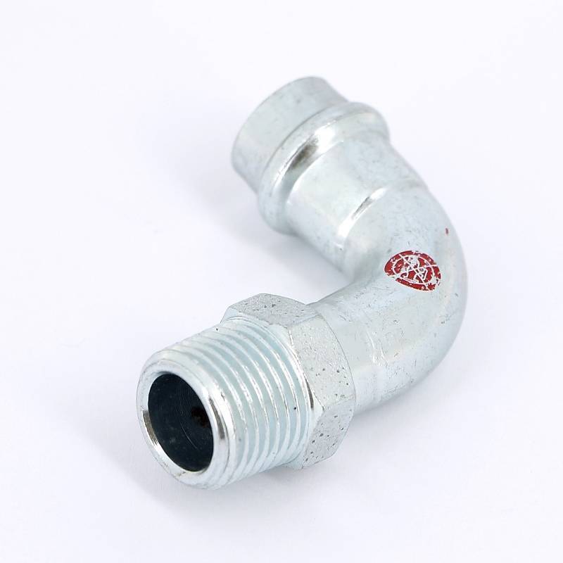 Угольник пресс с наружной резьбой IBP Bänninger B Press Carbon 15 x 1/2 оцинкованная сталь PC4001G0150400