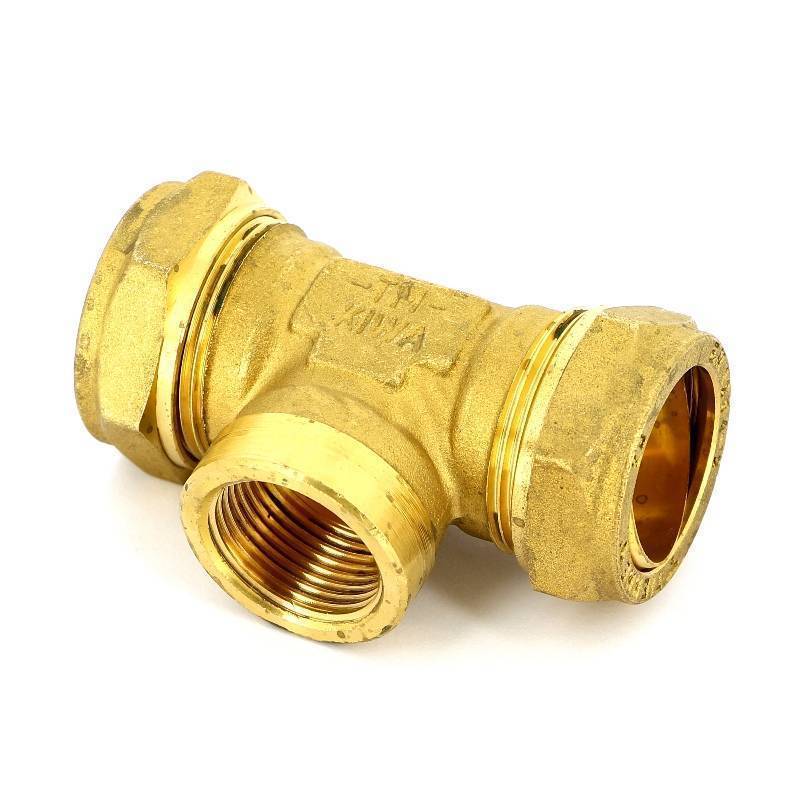 Тройник обжимной с внутренней резьбой Tiemme 28х3/4х28 1000117