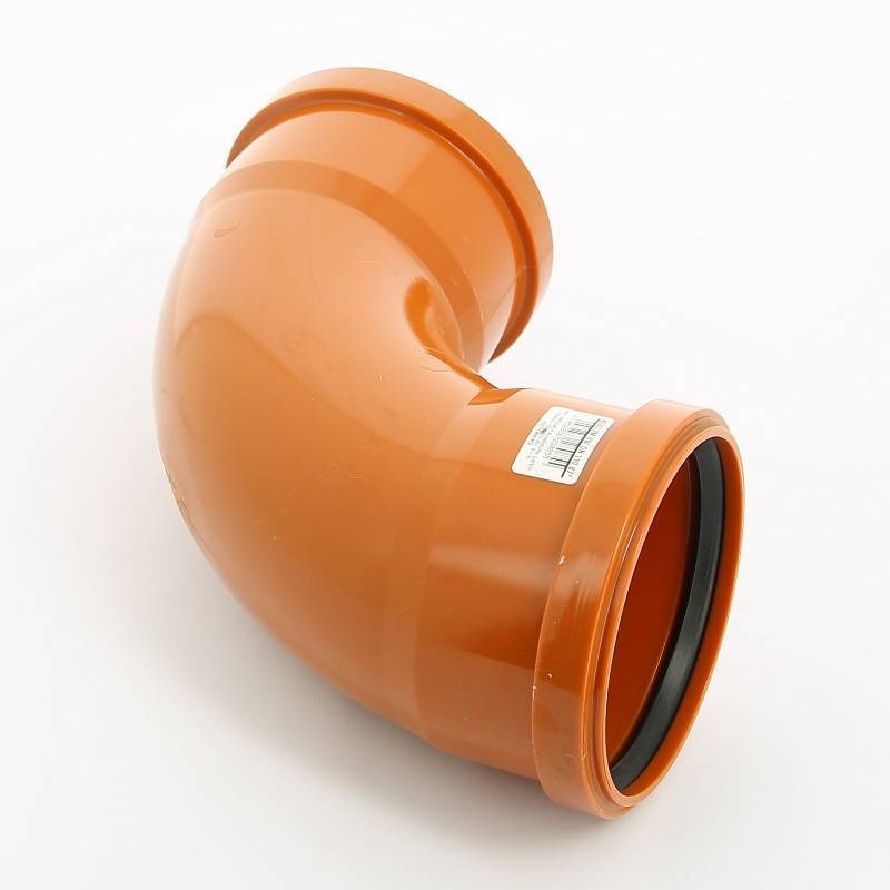 Отвод канализационный Ostendorf KG радиальный двухраструбный 110x87° 228085