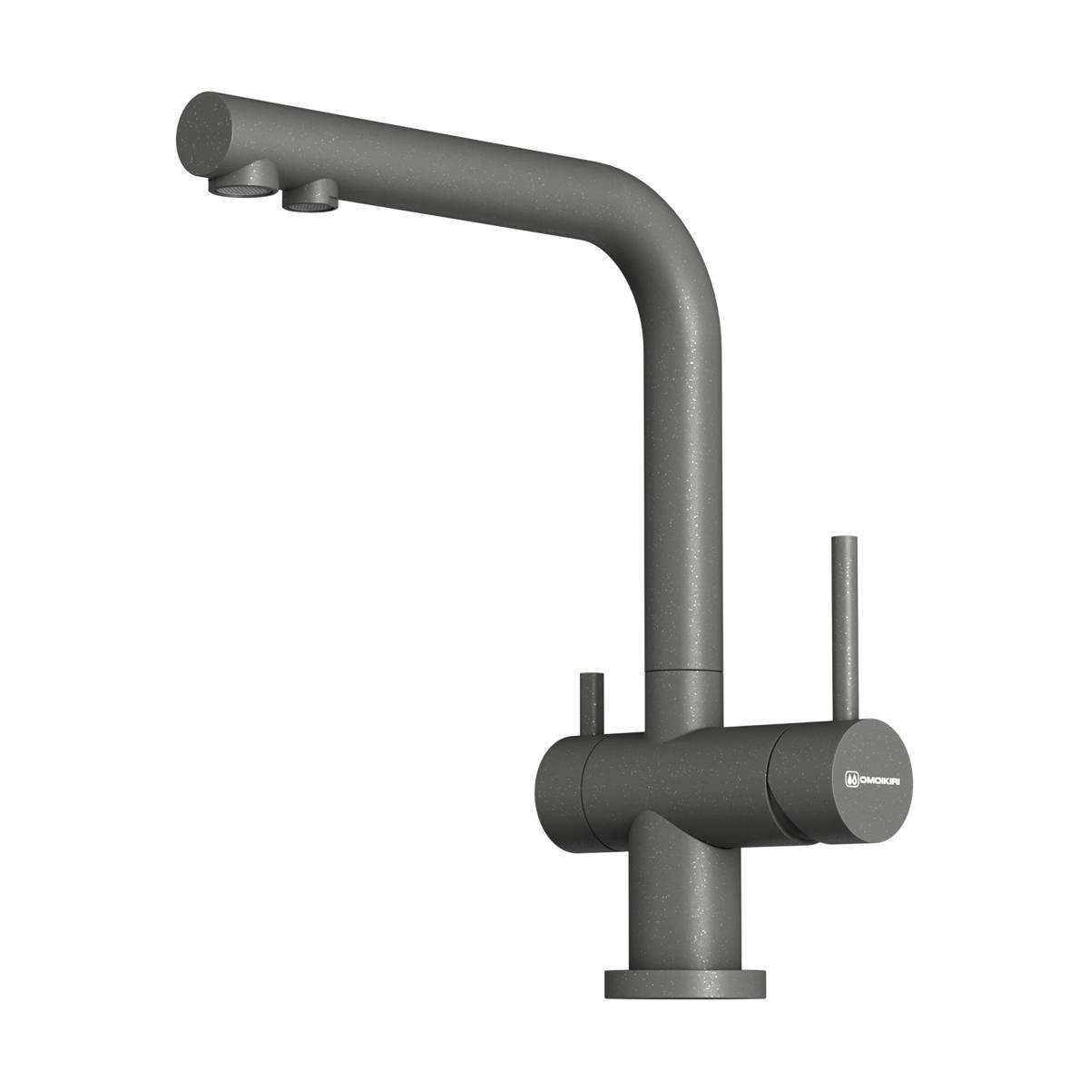 Смеситель для кухни Omoikiri Nagano-P-PL с подключением фильтра платина 4974064