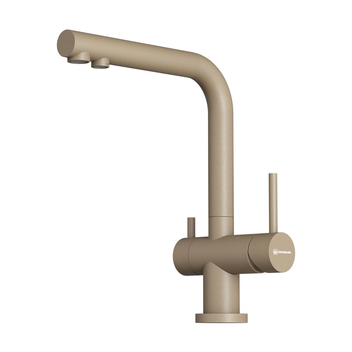 Смеситель для кухни Omoikiri Nagano-P-CA с подключением фильтра карамель 4974217