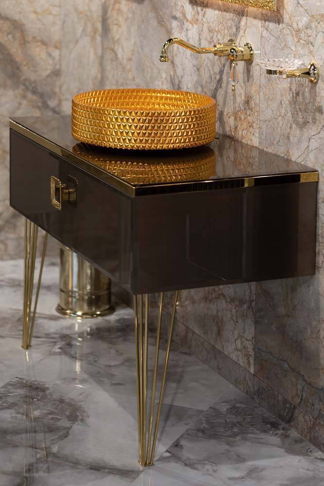 Столешница Armadi Art Lucido 106х56х10 см брашированный коричневый 853-100-BB