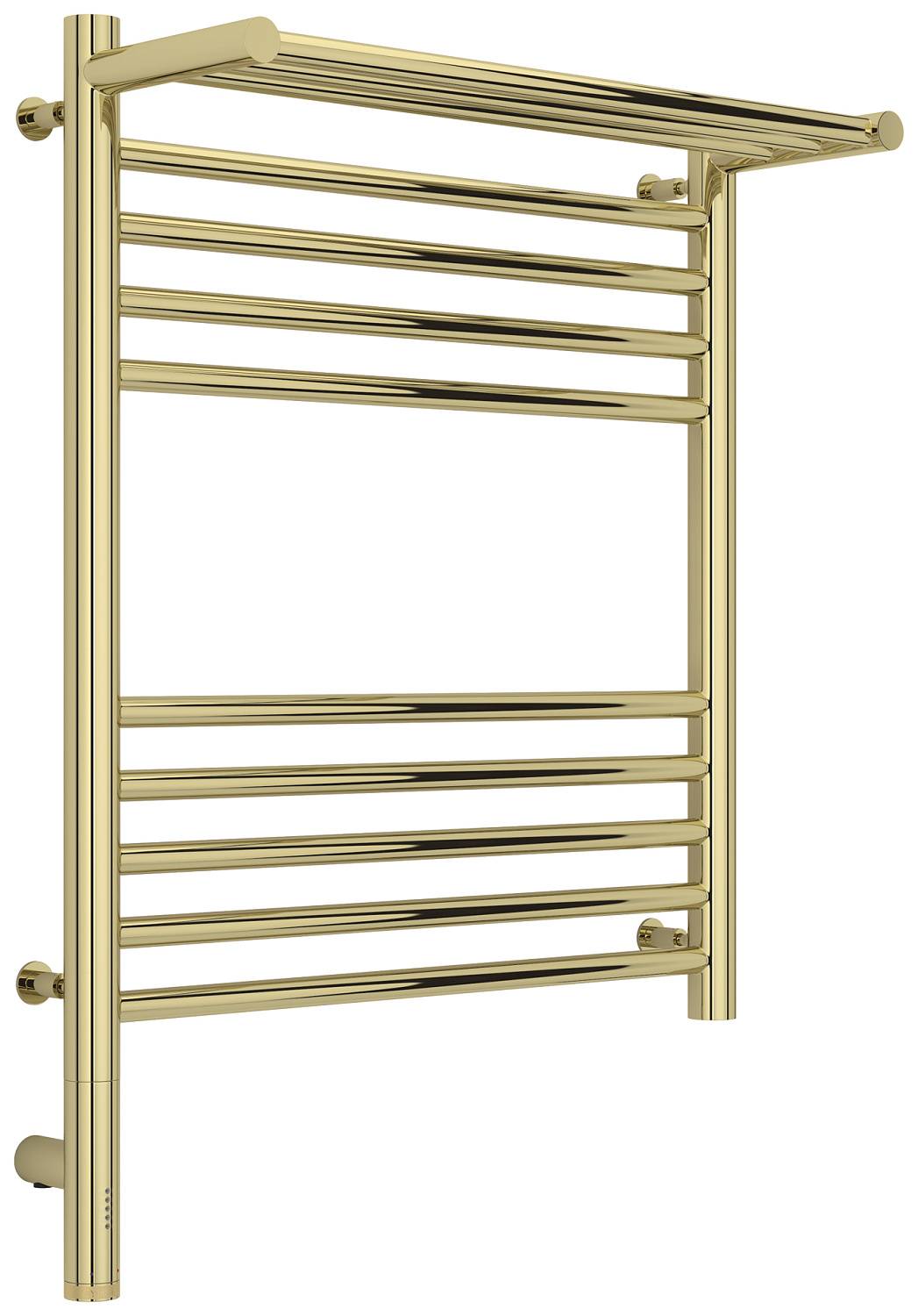 Полотенцесушитель электрический Сунержа Богема 3.0 с 1 полкой 532x724 мм левый шампань 020-5806-6050