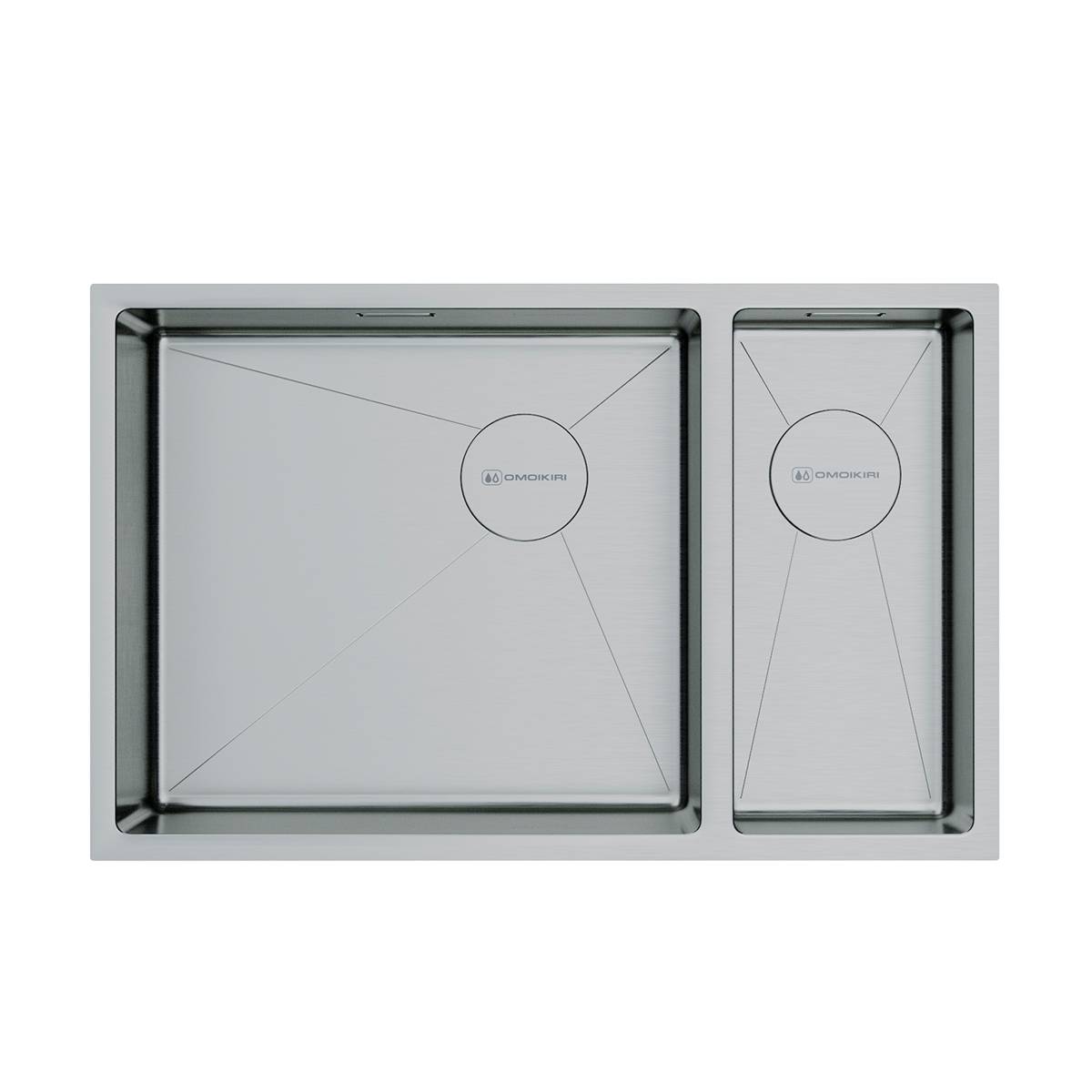 Кухонная мойка OMOIKIRI Taki 69-2-U/IF-L Side-IN 69,5x44 см нержавеющая сталь 4997049
