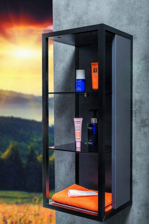 Шкаф-пенал подвесной Armadi Art Loft 26.5х30х75 см антрацит 895-A