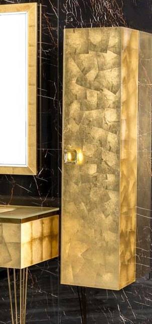 Шкаф-пенал подвесной Armadi Art Lucido 35х40х150 см золото 772-Foil