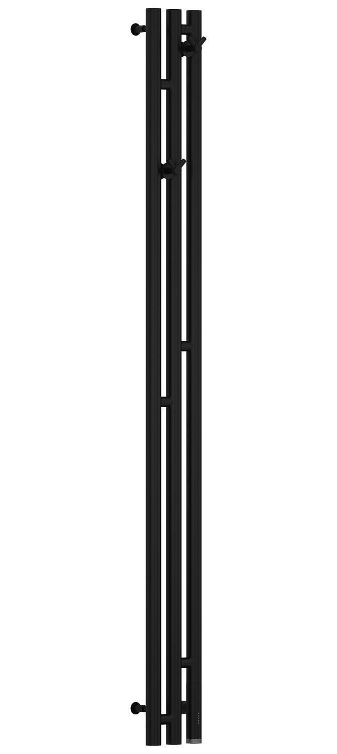 Полотенцесушитель электрический Сунержа Терция 3.0 138x1500 мм правый матовый черный 31-5845-1511