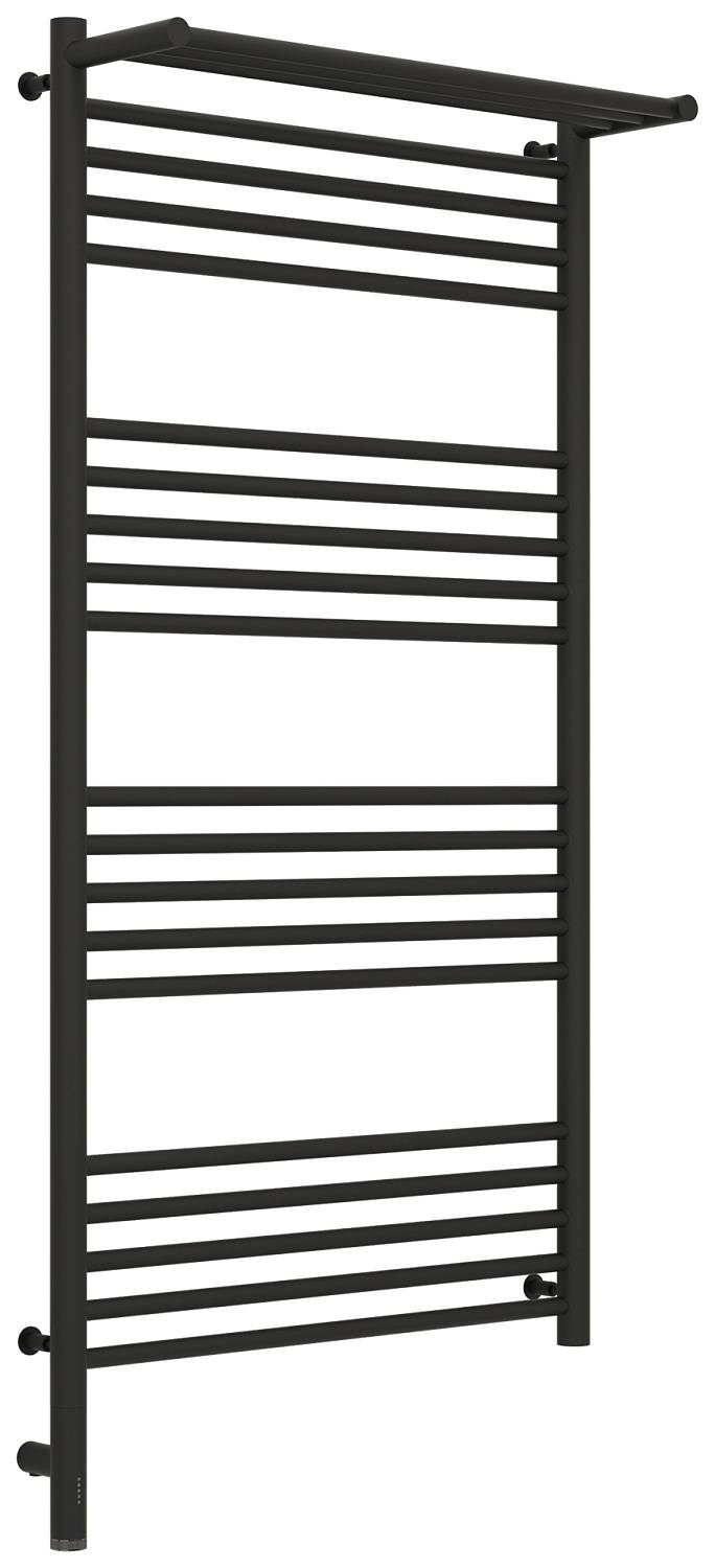 Полотенцесушитель электрический Сунержа Богема 3.0 с 1 полкой 63.2x132.4 см левый темный титан муар 15-5806-1260