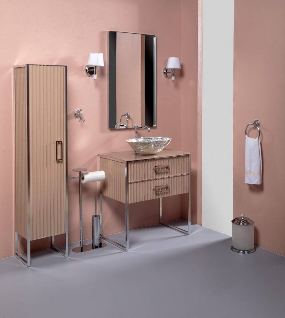 Шкаф-пенал подвесной Armadi Art Monaco 35х30х170 см хром 868-CPCR