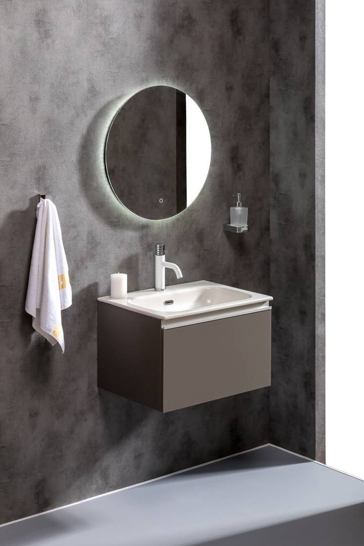 Тумба подвесная Armadi Art Vallessi 60х46х53 см антрацит глянец 837-060-A glossy