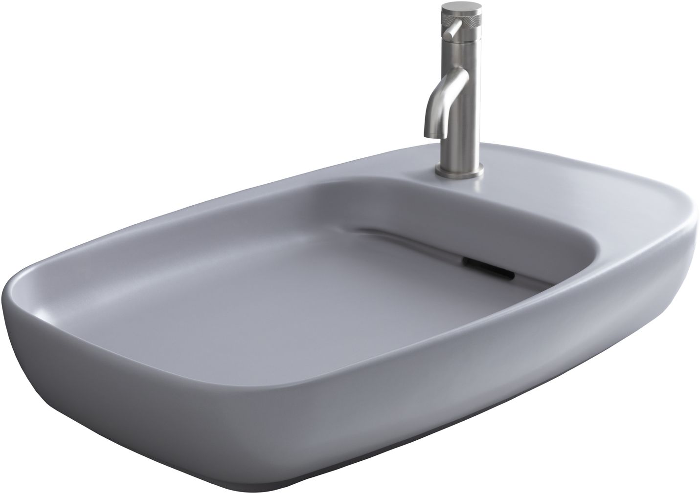 Раковина-чаша Allen Brau Liberty 70x42.6x13.5 см с 1 отверстием антрацит 4.32012.AN