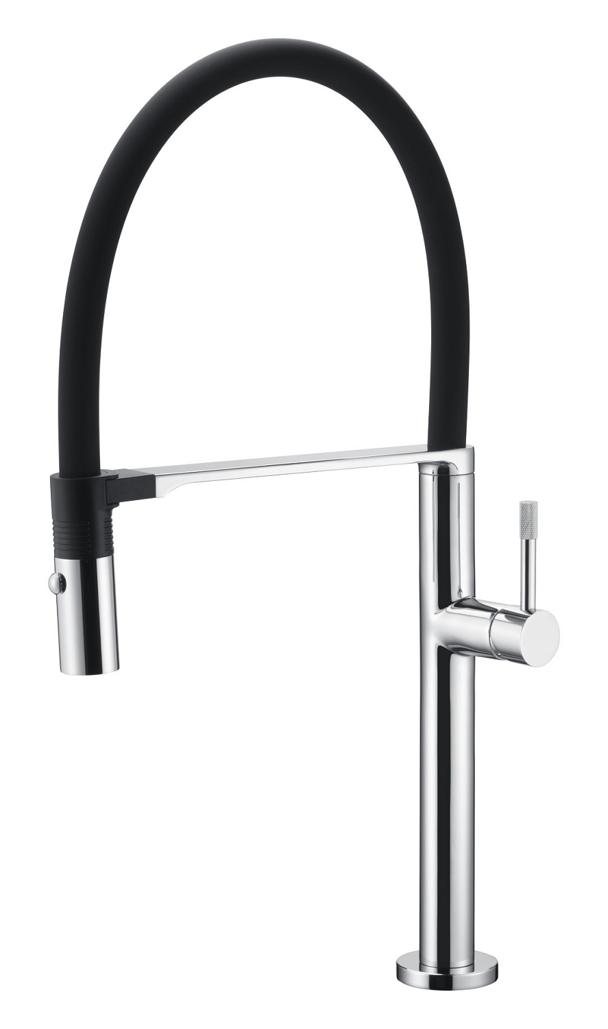 Смеситель для кухни Boheme Uno с гибким изливом chrome 114-CR