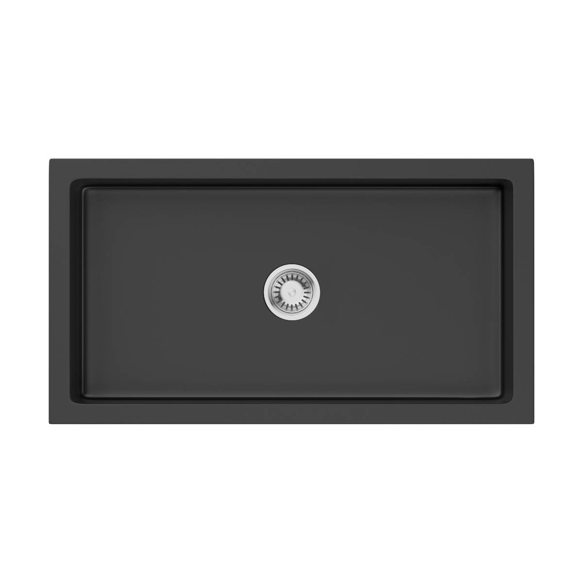 Кухонная мойка Omoikiri Mikura 83-BL Natceramic 84x46 см черный 4997081