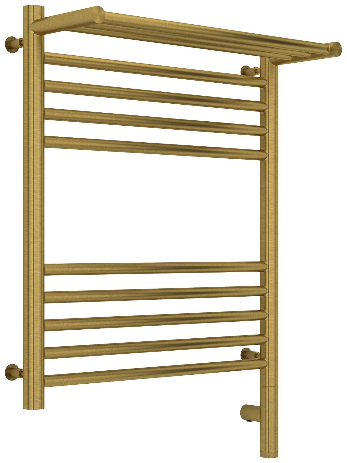 Полотенцесушитель электрический Сунержа Богема 3.0 с 1 полкой 532x724 мм правый состаренная латунь 051-5807-6050