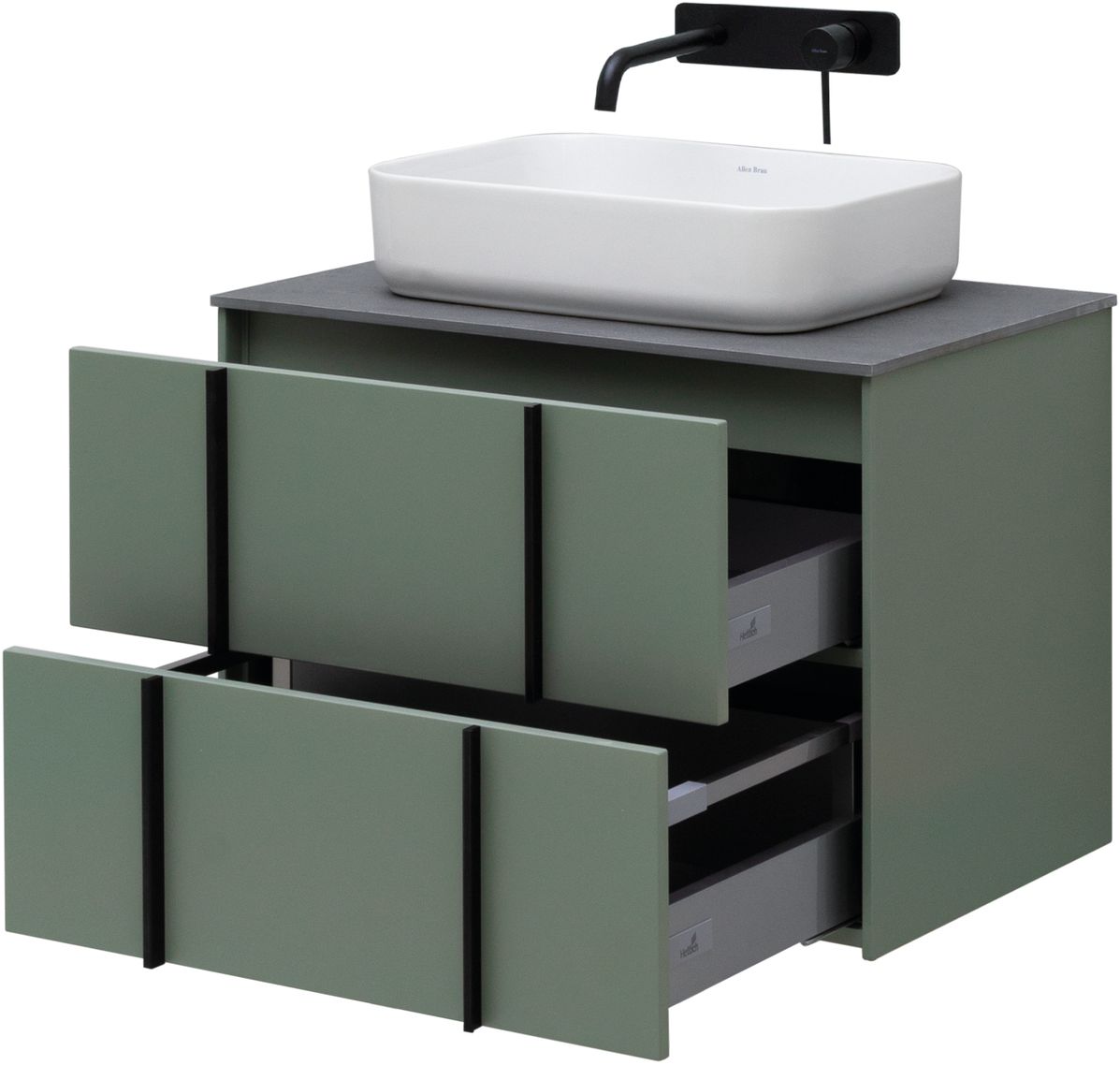 Тумба под раковину Allen Brau Reality 70x46.2x50 см олива 1.32004.CGM