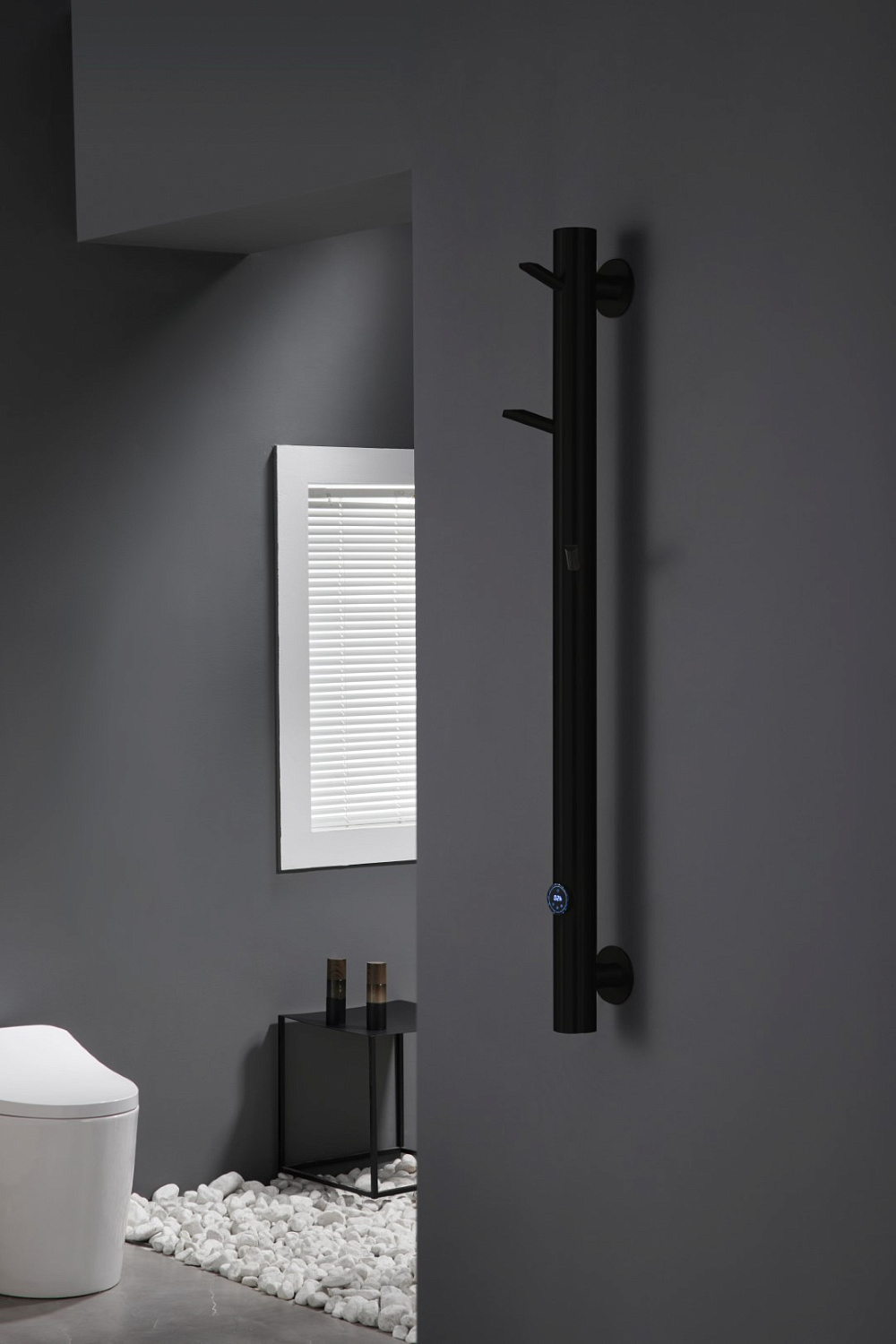 Полотенцесушитель электрический Boheme Oak 20.1х150 см нижнее подключение черный 724-B