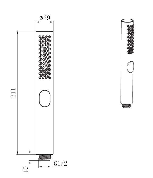 Душевая лейка Allen Brau Priority 3 режима графит браш 5.31A20-MG
