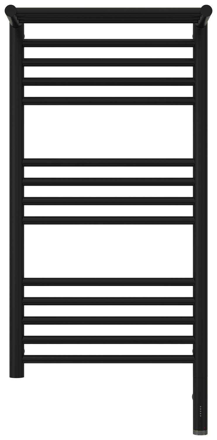 Полотенцесушитель электрический Сунержа Богема 3.0 с 1 полкой 432x924 мм правый матовый черный 31-5807-8040
