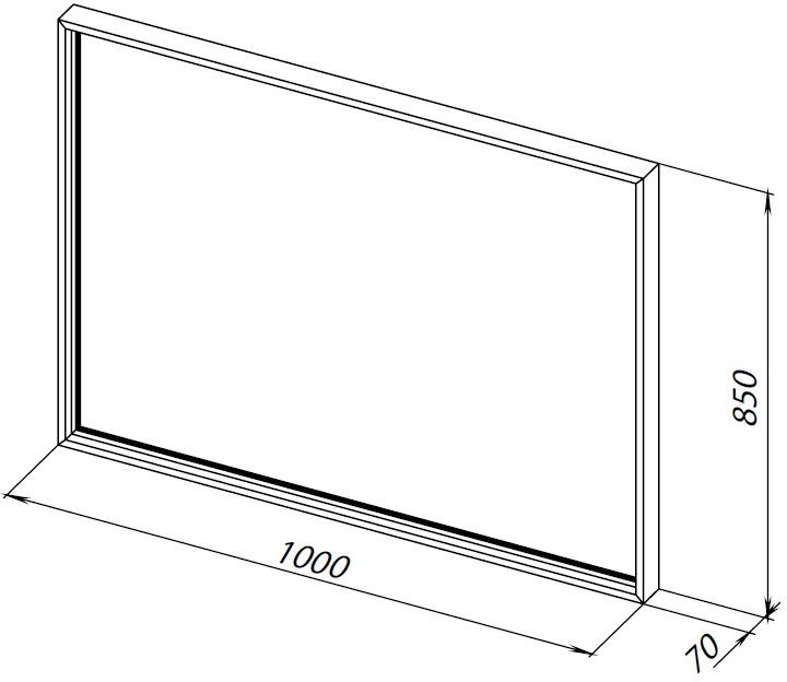 Зеркало подвесное Allen Brau Liberty 100x85 см с подсветкой медь 1.330016.60