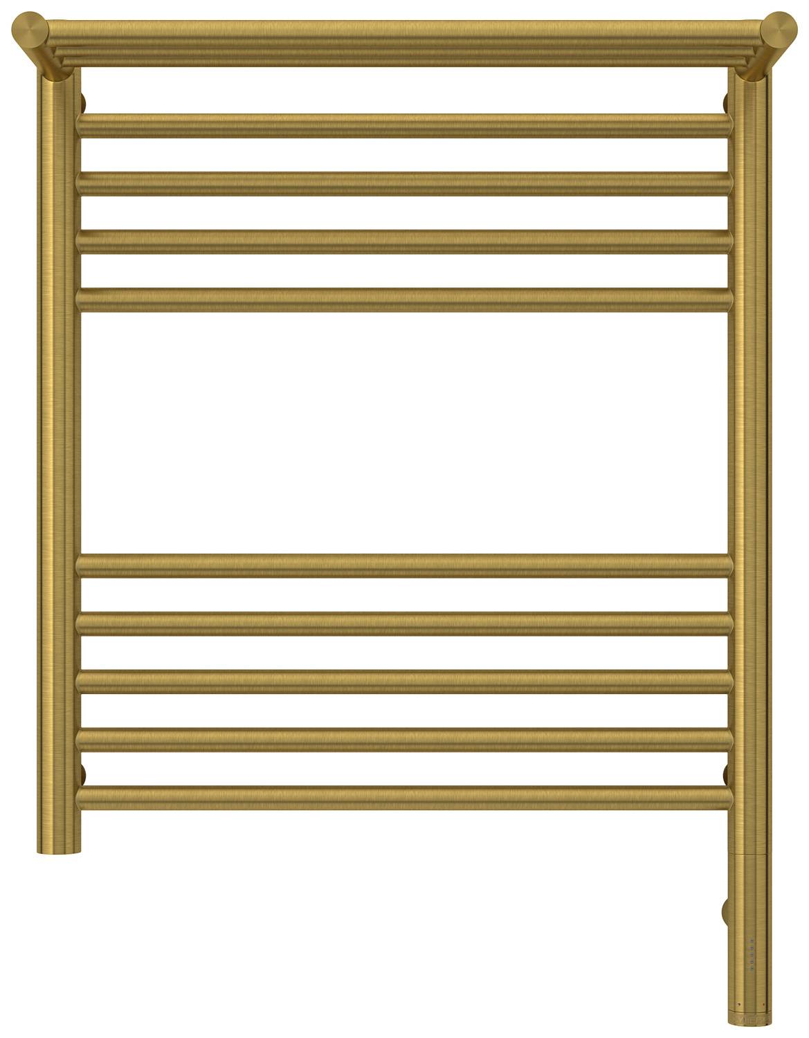 Полотенцесушитель электрический Сунержа Богема 3.0 с 1 полкой 532x724 мм правый состаренная латунь 051-5807-6050