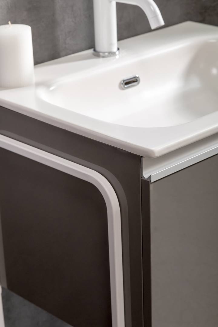 Тумба подвесная Armadi Art Vallessi 60х46х53 см антрацит глянец 837-060-A glossy