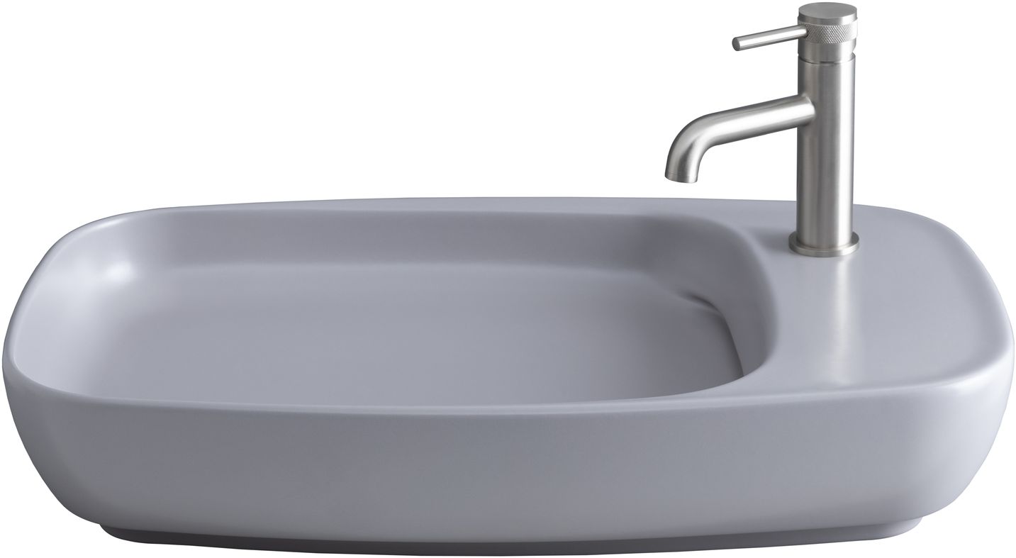 Раковина-чаша Allen Brau Liberty 70x42.6x13.5 см с 1 отверстием антрацит 4.32012.AN