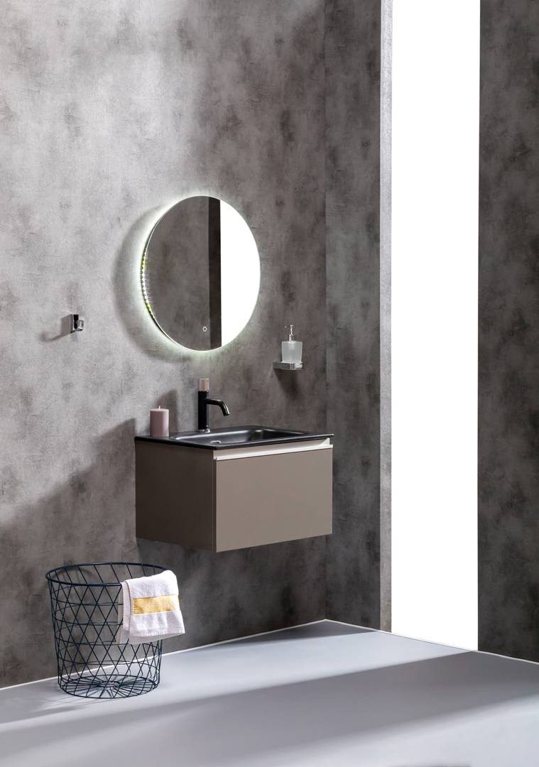 Тумба подвесная Armadi Art Vallessi 60х46х53 см антрацит глянец 837-060-A glossy