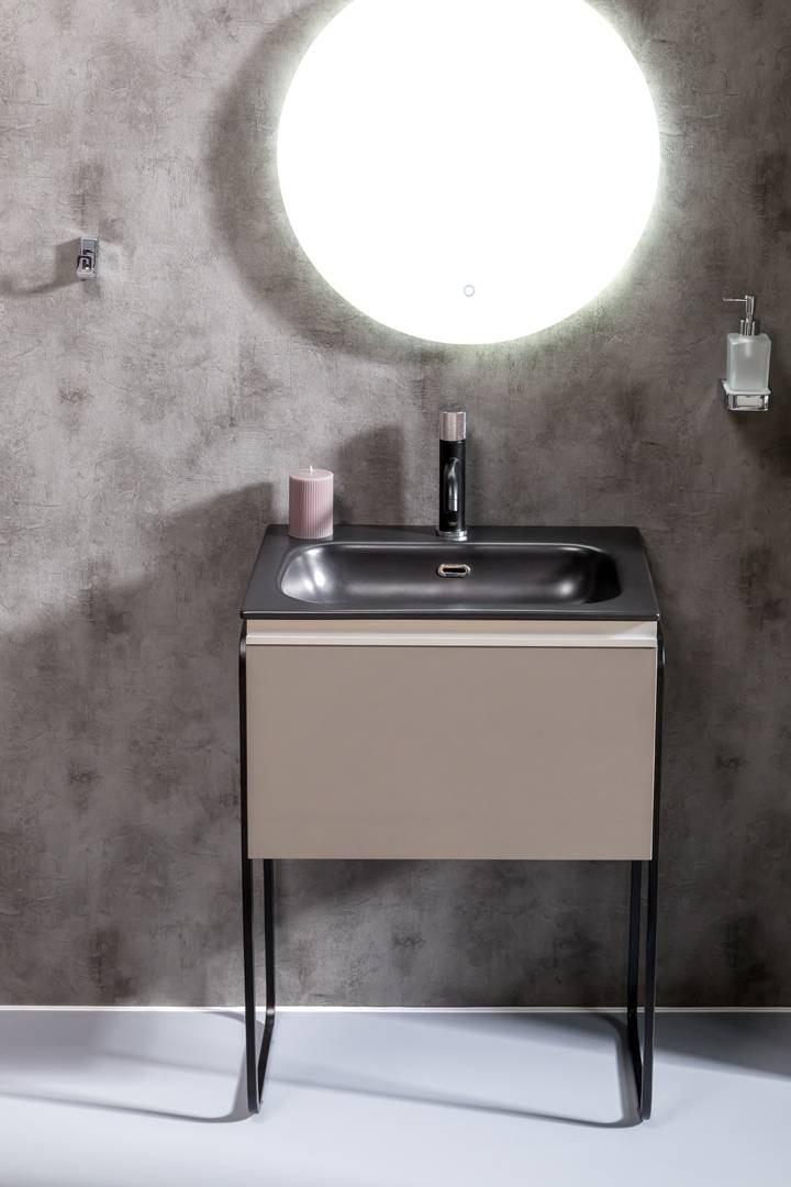 Тумба подвесная Armadi Art Vallessi 60х46х53 см антрацит глянец 837-060-A glossy