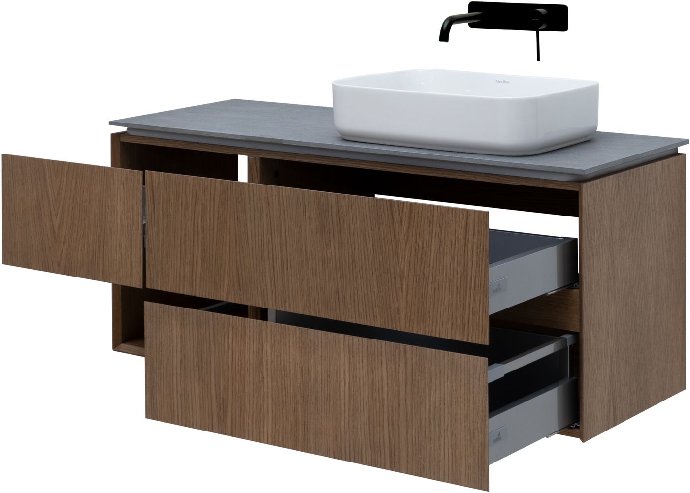 Тумба под раковину Allen Brau Infinity 119.2x45.6x51 см дуб 1.21007.NO