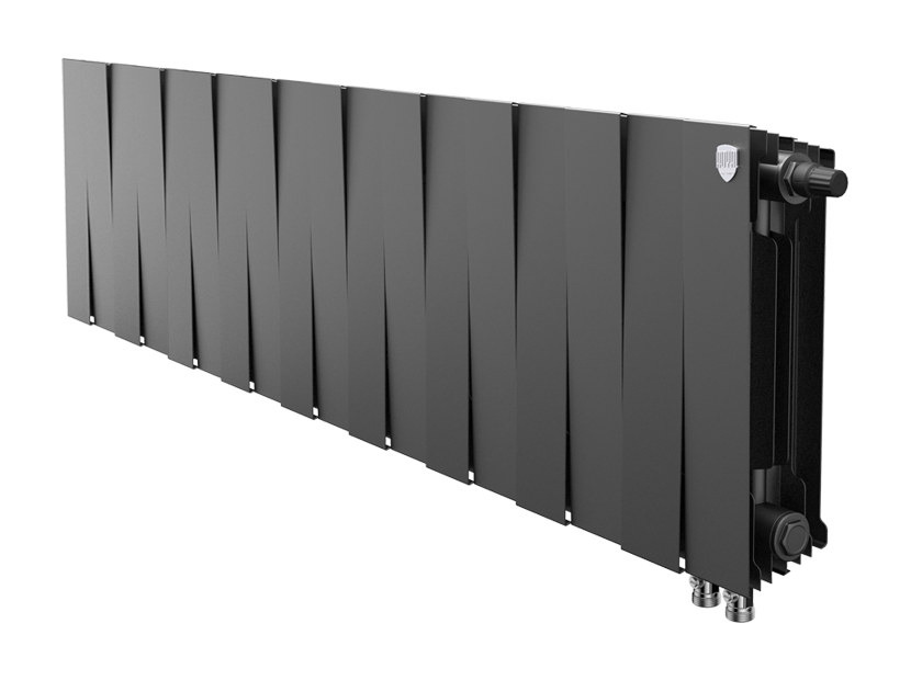Биметаллический радиатор Royal Thermo PianoForte 300 Noir Sable 18 секций нижнее подключение 1346064