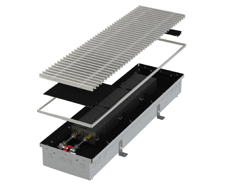 Конвектор внутрипольный MINIB RT PM110 110х260х1500 мм без вентилятора PM110 110-260-1500