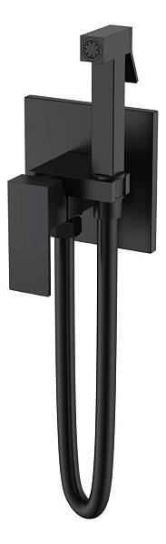 Гигиенический душ со смесителем Boheme Qubic черный 477-B
