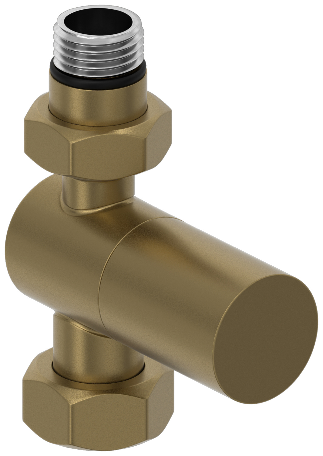 Вентиль регулирующий прямой Сунержа Цилиндр G 1/2 x G 3/4 золотой шёлк матовый 32-1401-1234