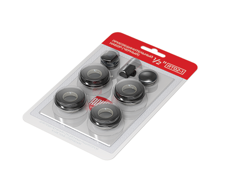 Набор присоединительный Royal Thermo 1/2 Black RTE 07.0001
