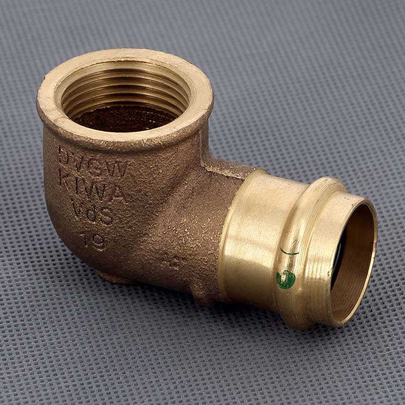 Угол 90° пресс-В бронзовый Viega Sanpress 28х1 283728