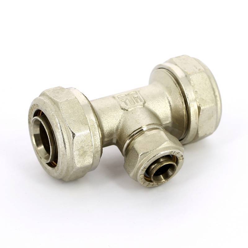 Тройник обжимной никелированный Tiemme 32х20х32 1600062